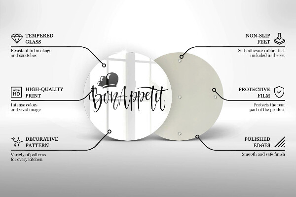 Protection plaque induction Inscription Bon Appetit