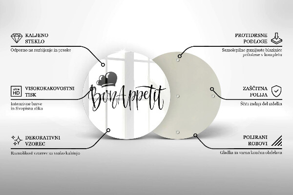 Protection plaque induction Inscription Bon Appetit