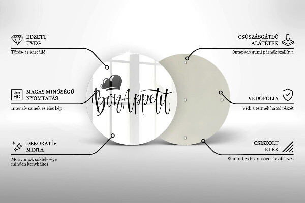 Protection plaque induction Inscription Bon Appetit