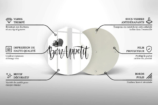 Protection plaque induction Inscription Bon Appetit