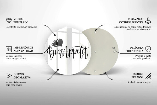 Protection plaque induction Inscription Bon Appetit