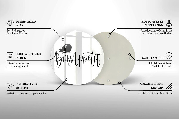 Protection plaque induction Inscription Bon Appetit