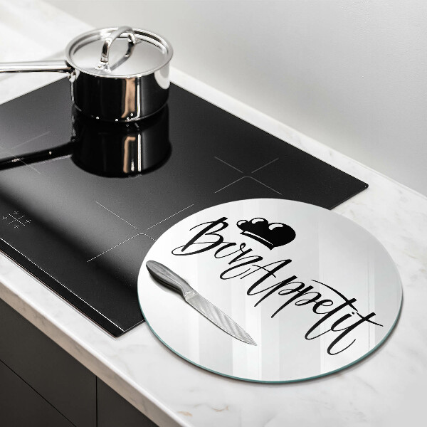 Protection plaque induction Inscription Bon Appetit