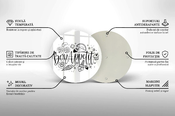 Protection plaque induction Inscription Bon Appetit