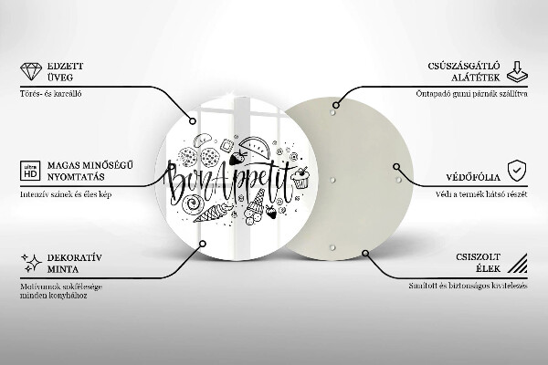 Protection plaque induction Inscription Bon Appetit