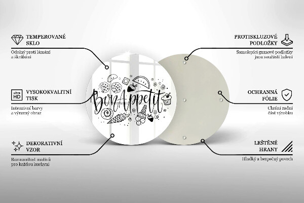 Protection plaque induction Inscription Bon Appetit