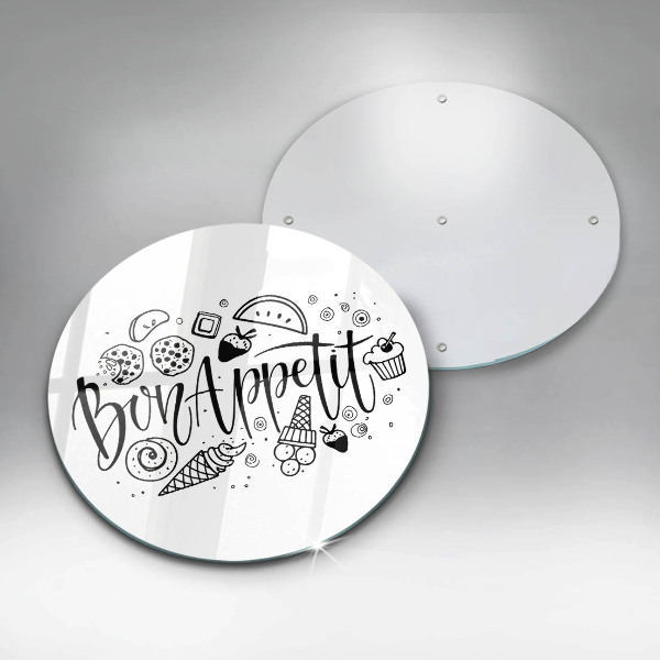 Protection plaque induction Inscription Bon Appetit