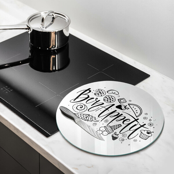 Protection plaque induction Inscription Bon Appetit