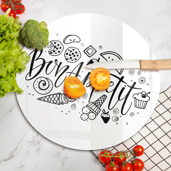 Protection plaque induction Inscription Bon Appetit