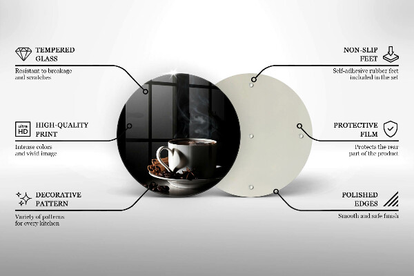 Protection plaque induction Une tasse de café chaud