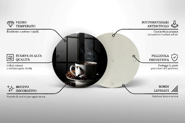 Protection plaque induction Une tasse de café chaud