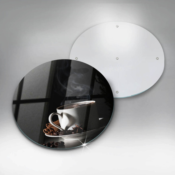 Protection plaque induction Une tasse de café chaud