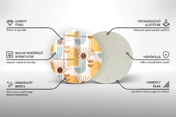 Protection plaque induction Modèle d'yeux bohème