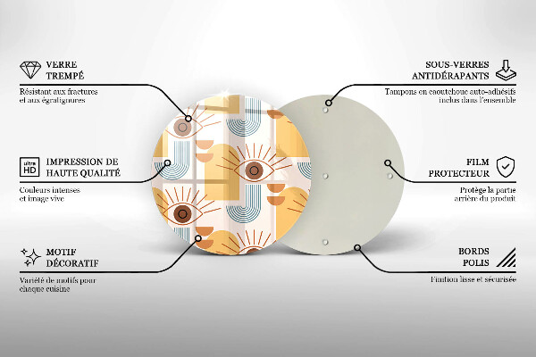 Protection plaque induction Modèle d'yeux bohème