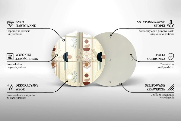 Protection plaque induction Formes géométriques bohèmes