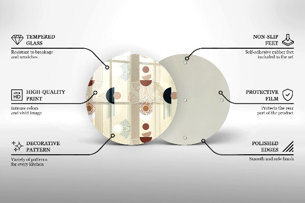 Protection plaque induction Formes géométriques bohèmes