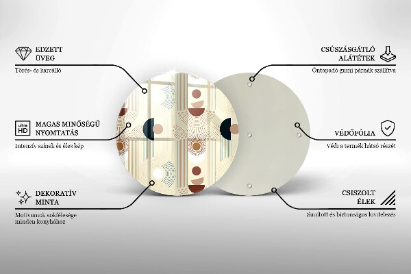 Protection plaque induction Formes géométriques bohèmes