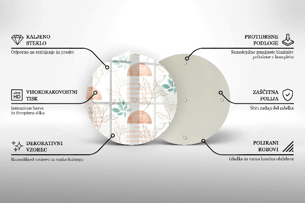 Protection plaque induction Modèle de feuilles de bohème