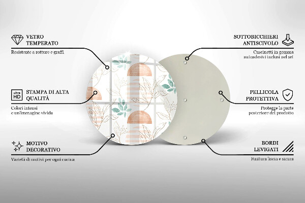 Protection plaque induction Modèle de feuilles de bohème