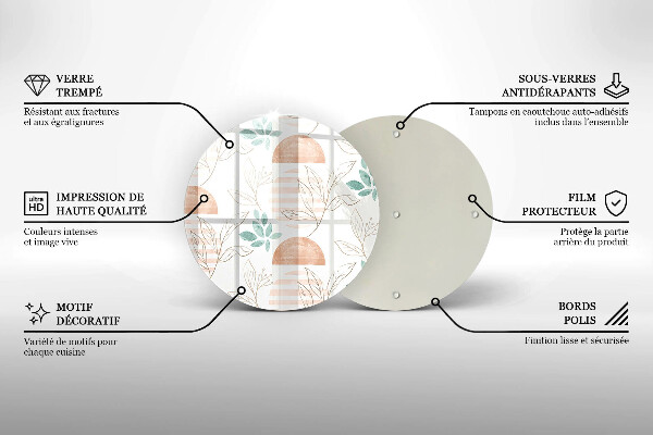 Protection plaque induction Modèle de feuilles de bohème