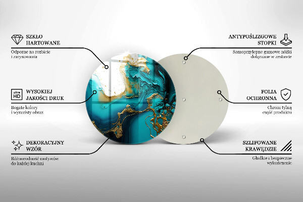 Protection plaque induction Abstraction turquoise