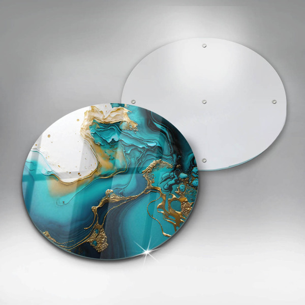 Protection plaque induction Abstraction turquoise