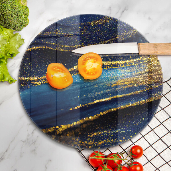 Protection plaque induction Abstraction bleu marine