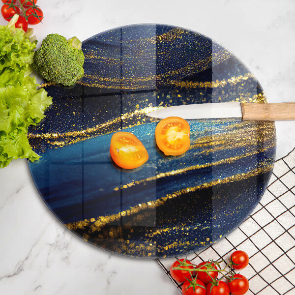 Protection plaque induction Abstraction bleu marine