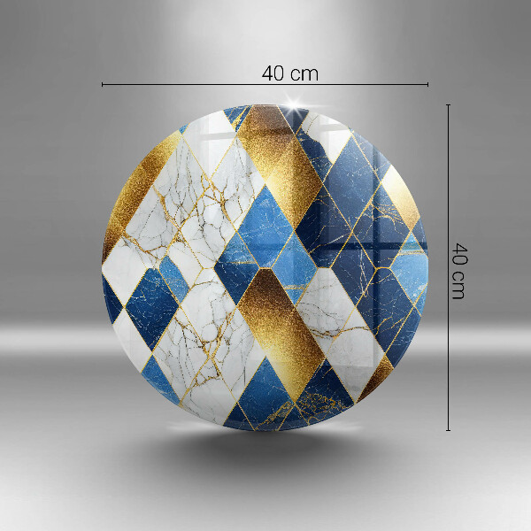 Protection plaque induction Losanges de marbre doré