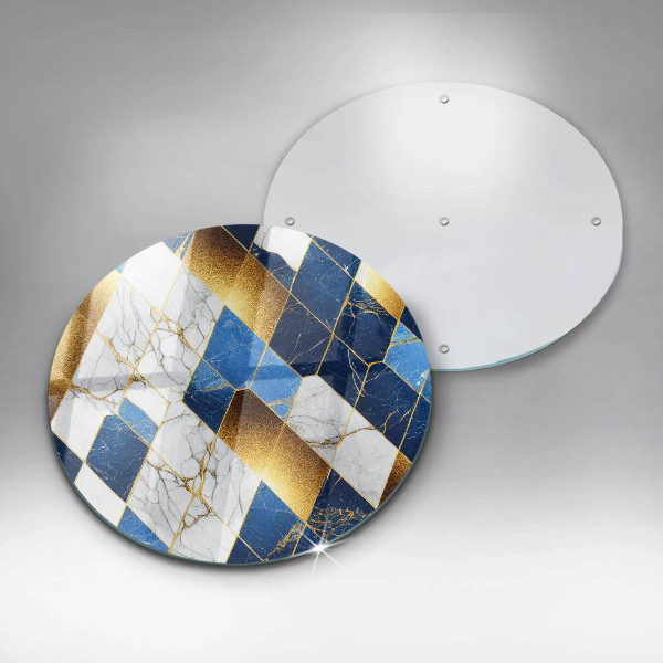 Protection plaque induction Losanges de marbre doré