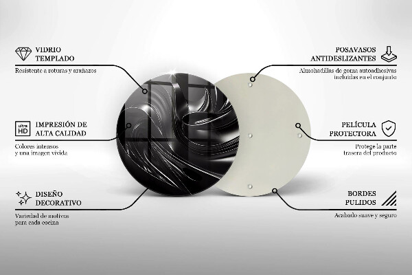 Protection plaque induction Messe noire abstraite