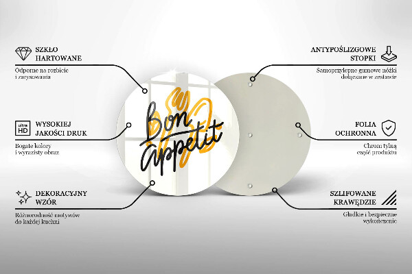 Protection plaque induction Inscription Bon Appetit