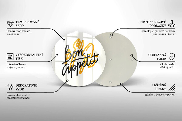 Protection plaque induction Inscription Bon Appetit