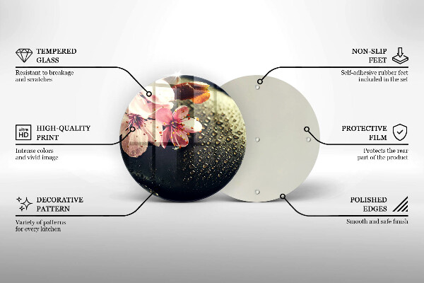 Protection plaque induction Fleurs pierres zen