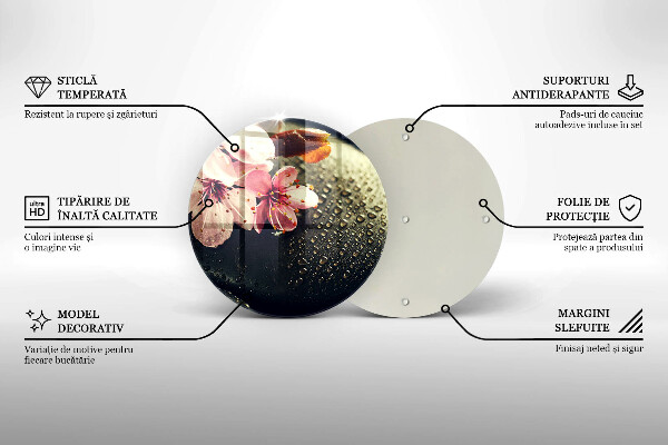 Protection plaque induction Fleurs pierres zen