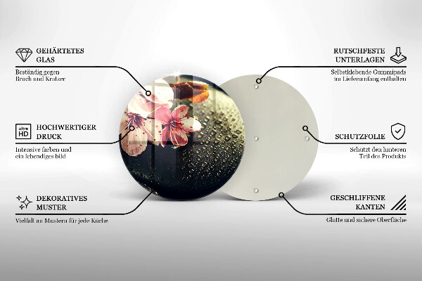 Protection plaque induction Fleurs pierres zen