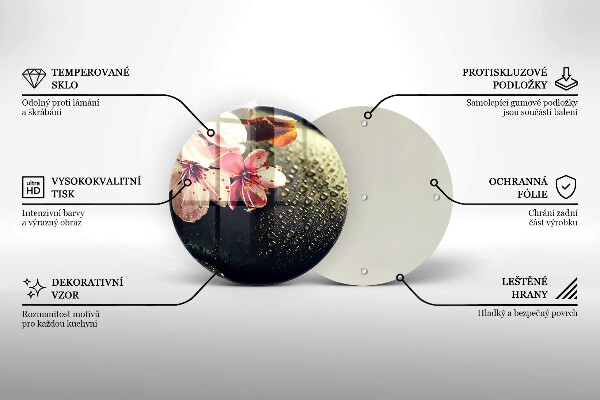 Protection plaque induction Fleurs pierres zen