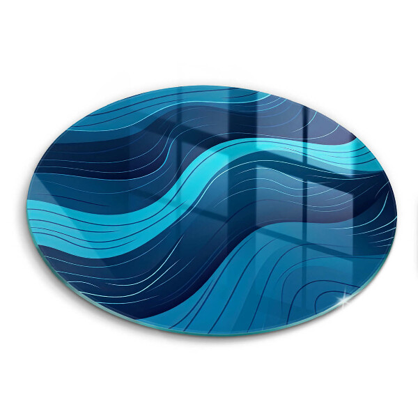 Protection plaque induction Vagues abstraites