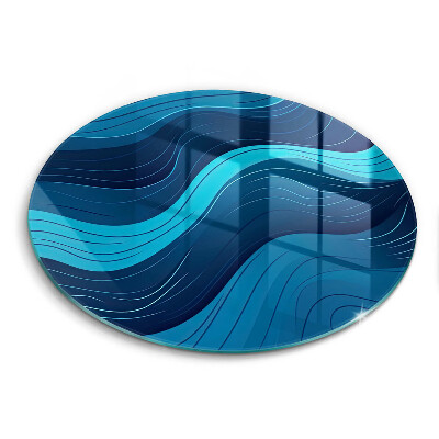 Protection plaque induction Vagues abstraites