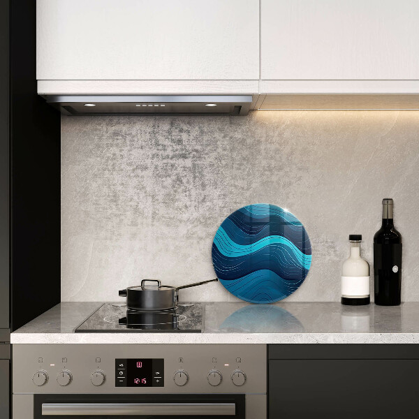 Protection plaque induction Vagues abstraites