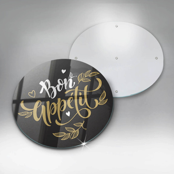 Protection plaque induction Inscription Bon Appetit