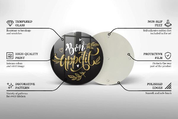 Protection plaque induction Inscription Bon Appetit