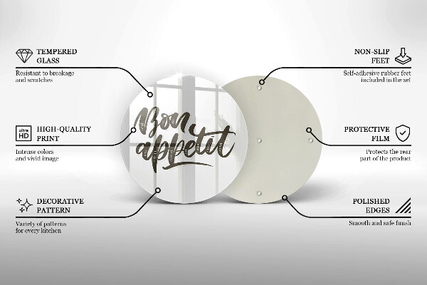 Protection plaque induction Inscription Bon Appetit