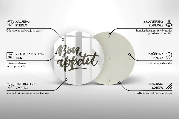 Protection plaque induction Inscription Bon Appetit