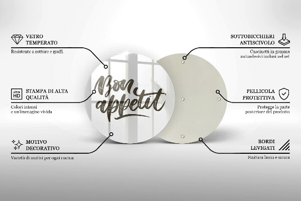 Protection plaque induction Inscription Bon Appetit