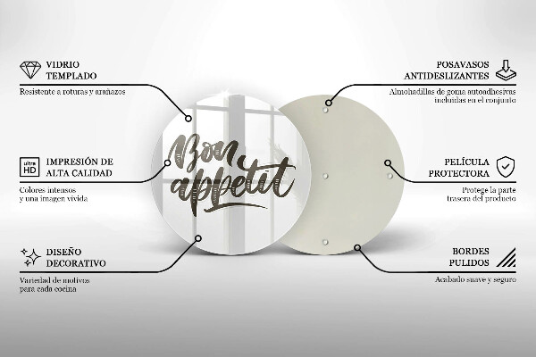 Protection plaque induction Inscription Bon Appetit