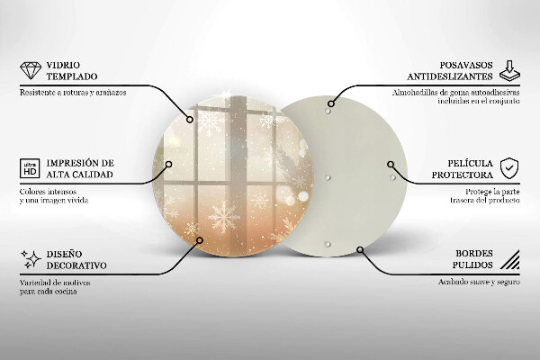 Protection plaque induction Flocons de neige