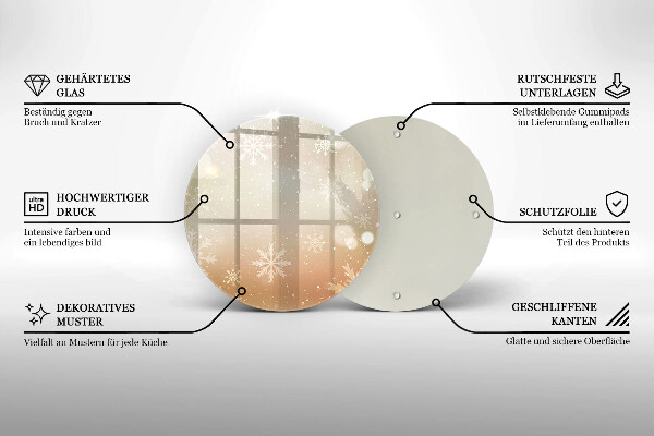 Protection plaque induction Flocons de neige