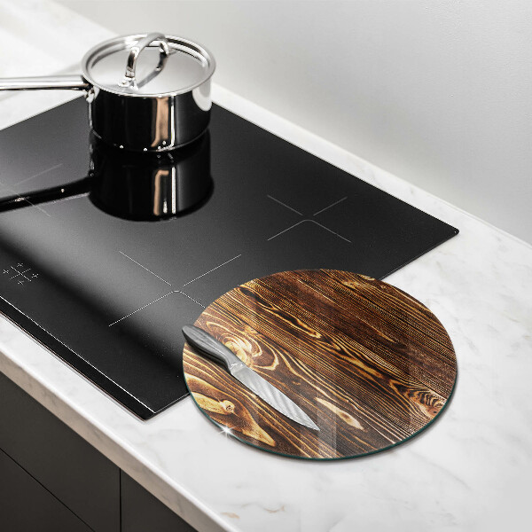 Protection plaque induction Texture du bois