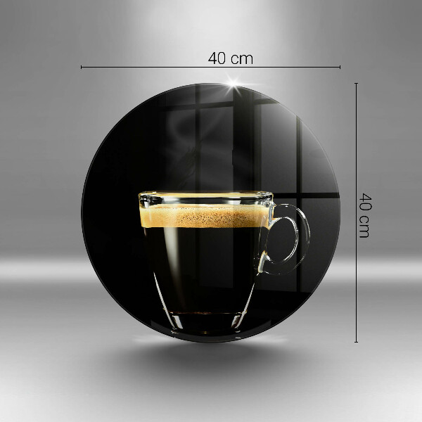 Protection plaque induction Un verre de café noir